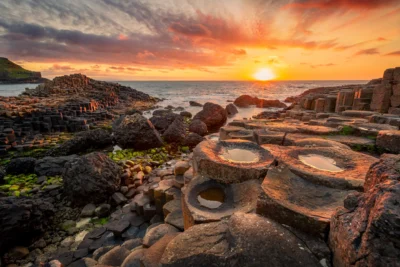 giant's causeway sunset