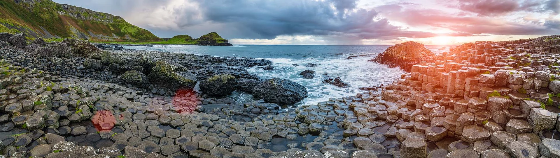 Giant’s Causeway Sunset Pano