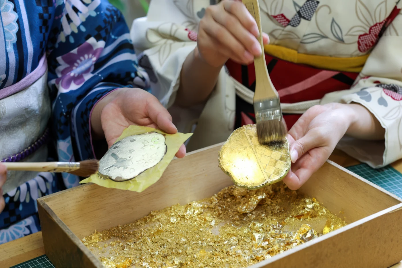 Heart of Japan 2028 16 Goald Leaf Workshop 1400 | Solo Travel For Women | Sisterhood Travels Group Tours