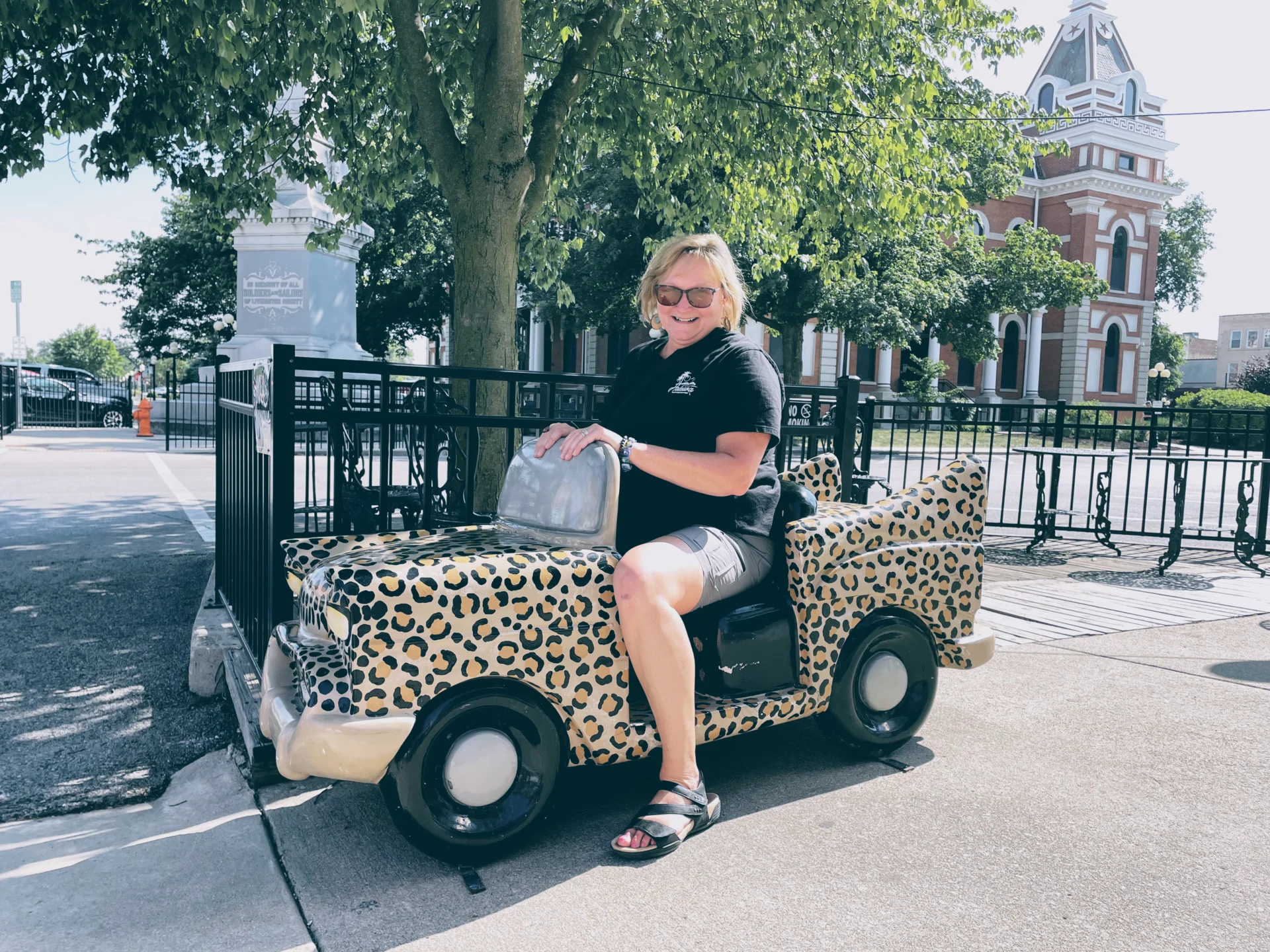 woman on a route 66 road trip