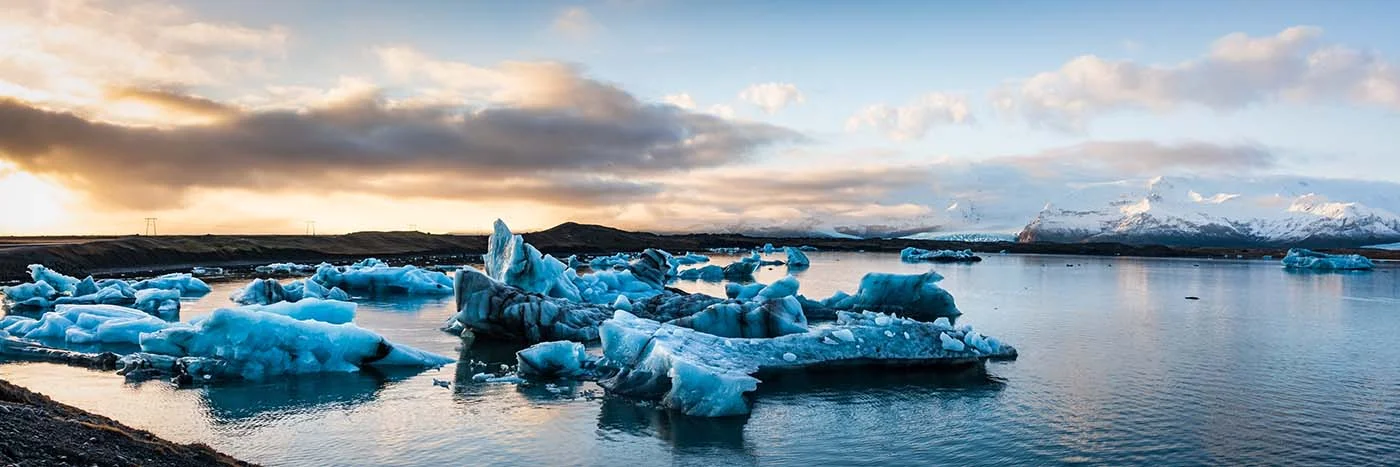 Jökulsárlón Glacial Lagoon Pano