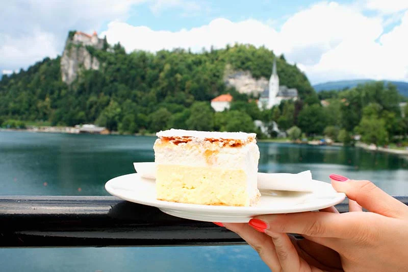 Lake Bled served cream cake 800 | Solo Travel For Women | Sisterhood Travels Group Tours