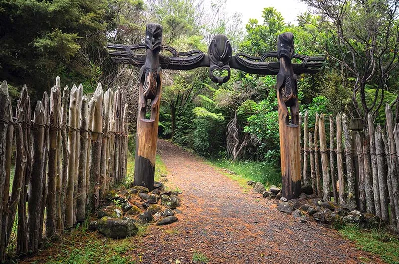 Maori village gateway