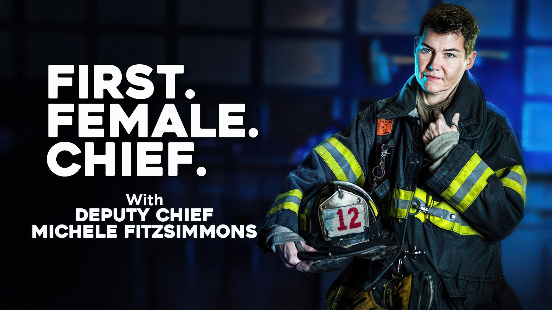 Podcasts 1 First female fire chief portrait. Michele Fitzsimmons