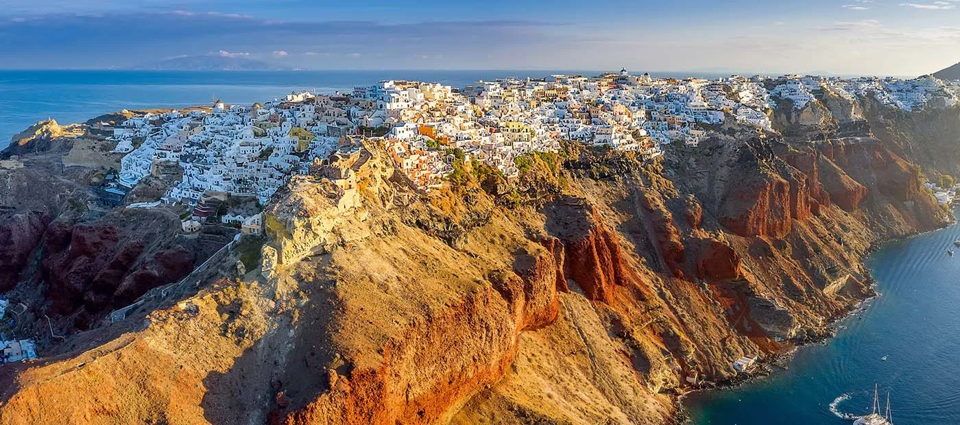 Santorini Island Drone