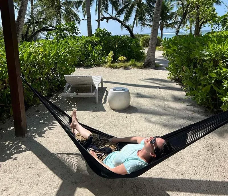 Sisterhood Maldives in the hammock