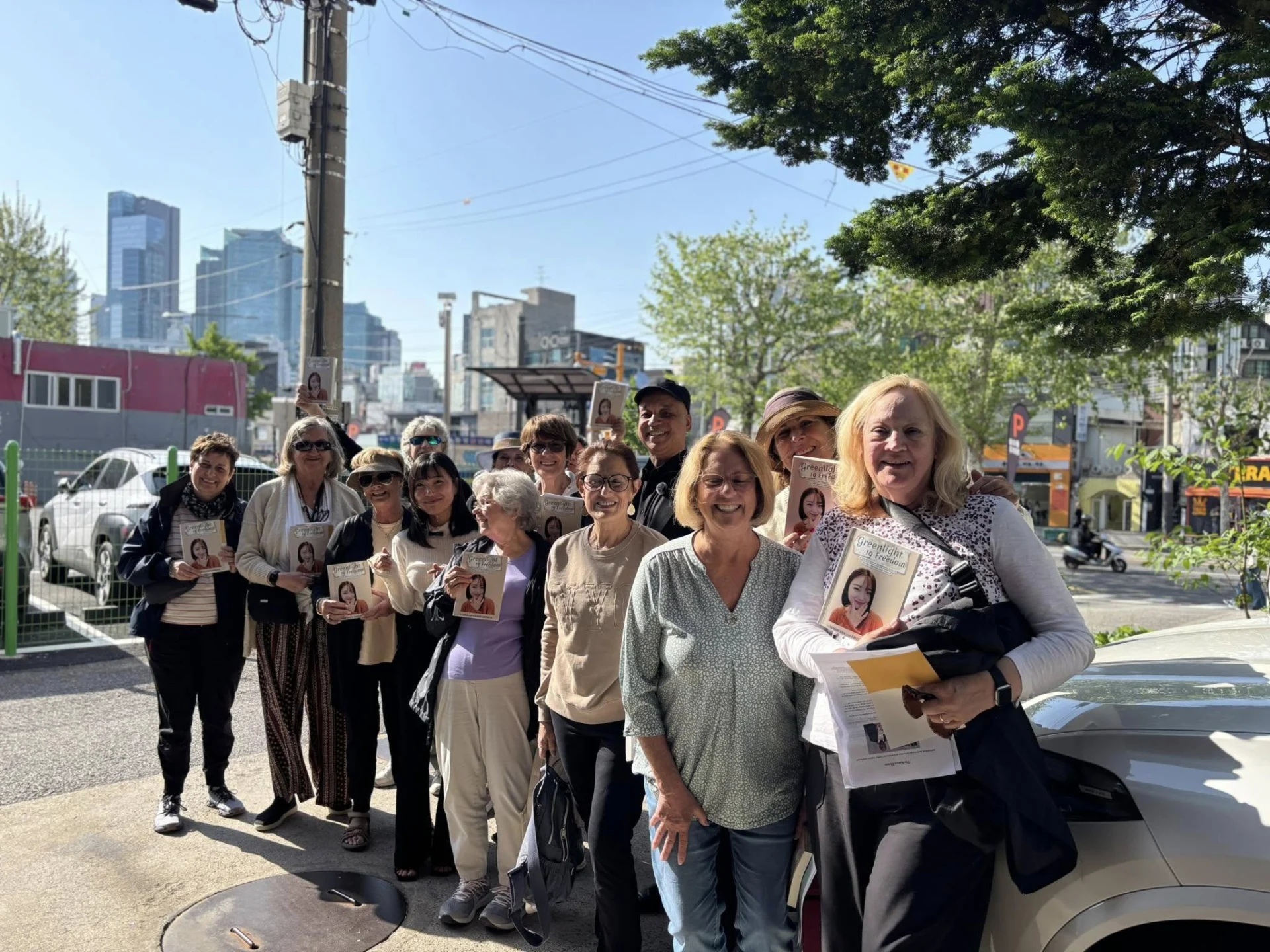 group of women traveling