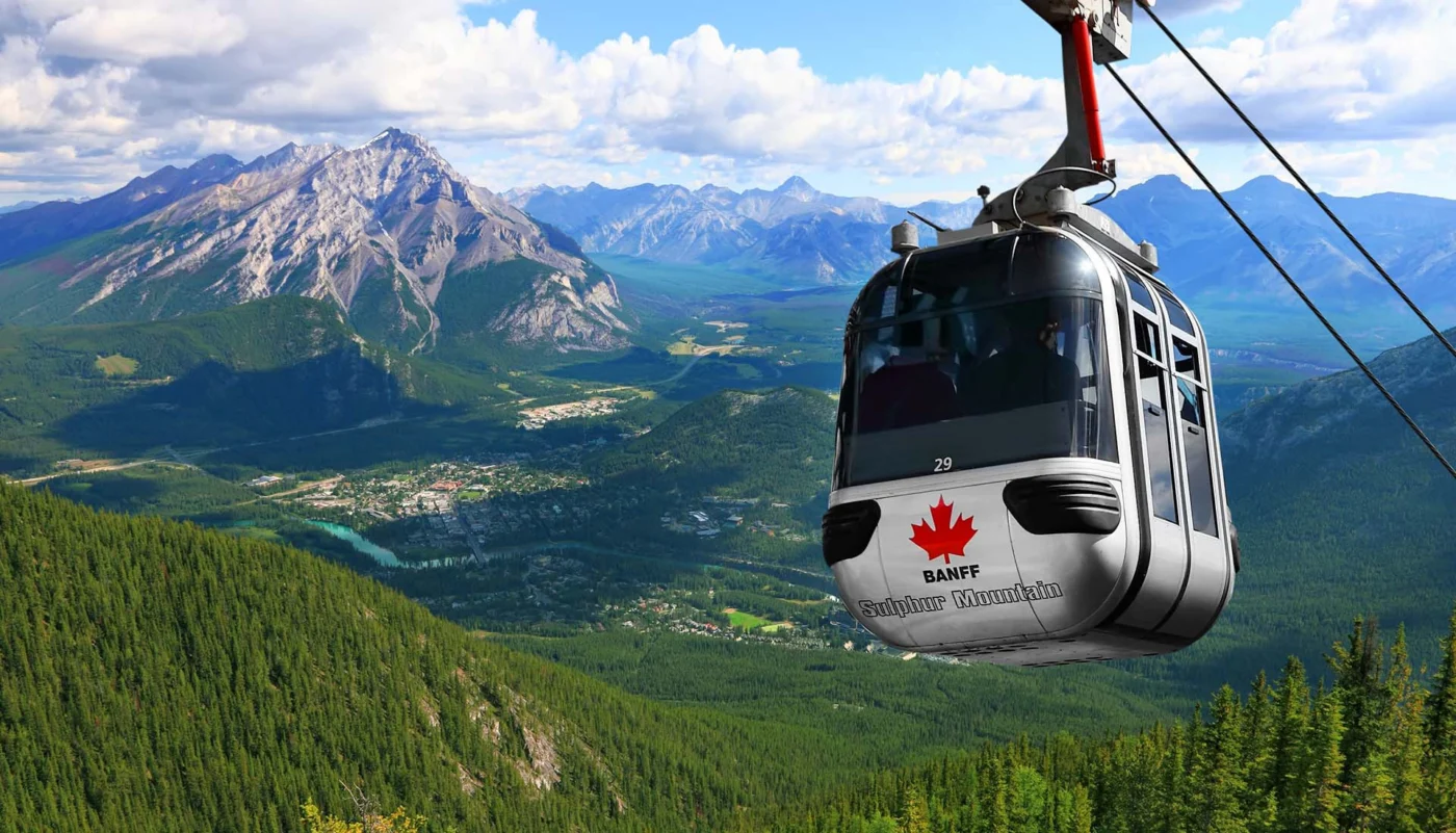 Canadian Rockies Luxury Rail Journey 2027 15 banff gondola canada 1400 | Solo Travel For Women | Sisterhood Travels Group Tours