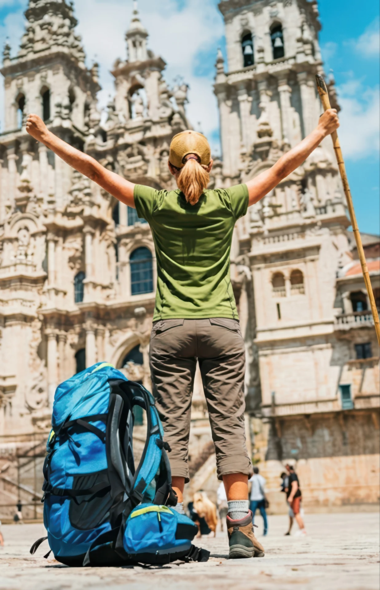 camino hiker woman vert vert | Solo Travel For Women | Sisterhood Travels Group Tours