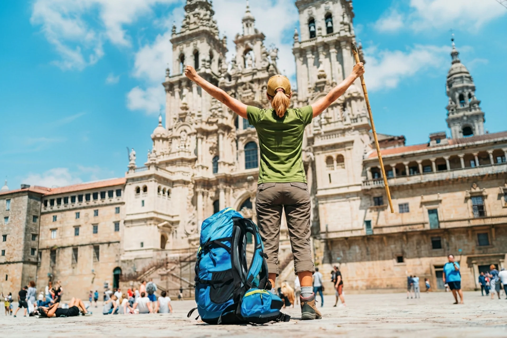 camino hiker woman