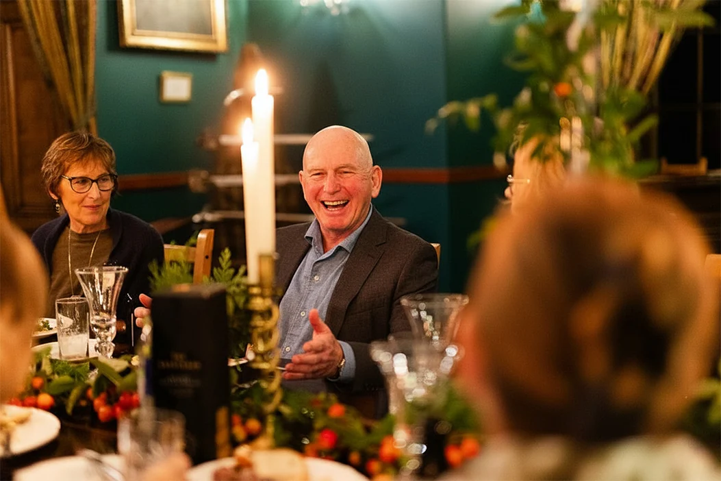 sit next to gary lewis at dinner
