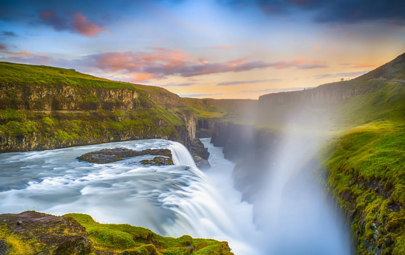Luxury Iceland Geothermal Escape for Women 13 gullfoss waterfall 1400 | Solo Travel For Women | Sisterhood Travels Group Tours