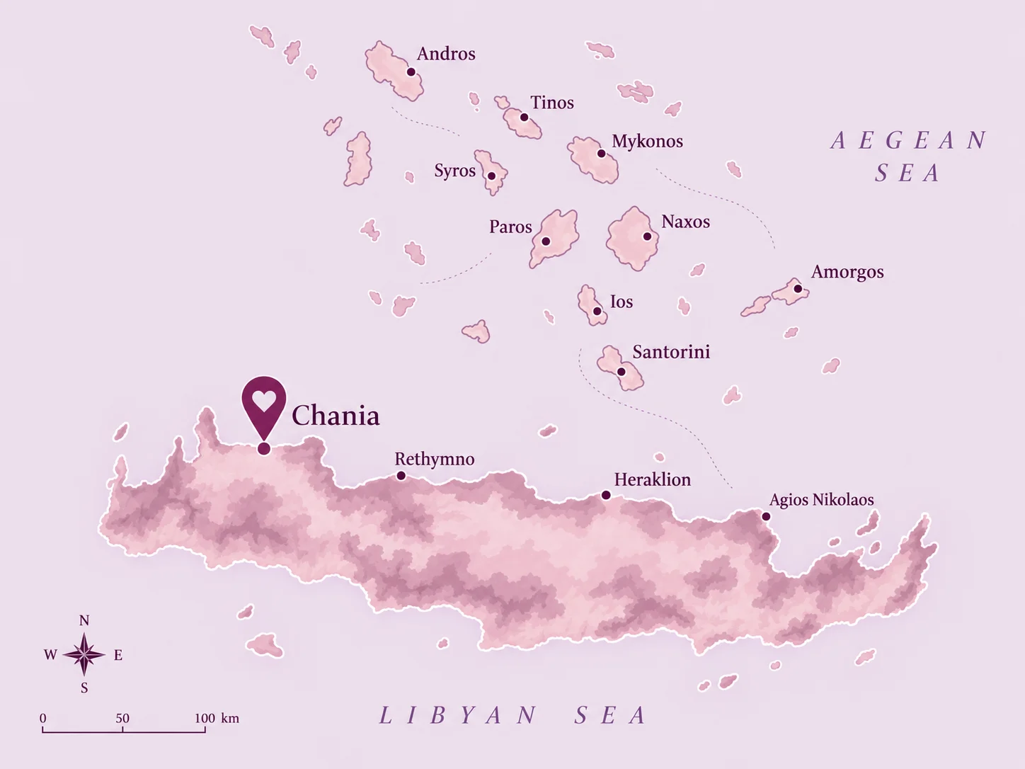 map of crete