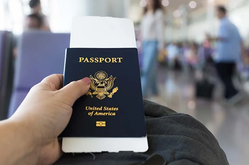 passport in hand