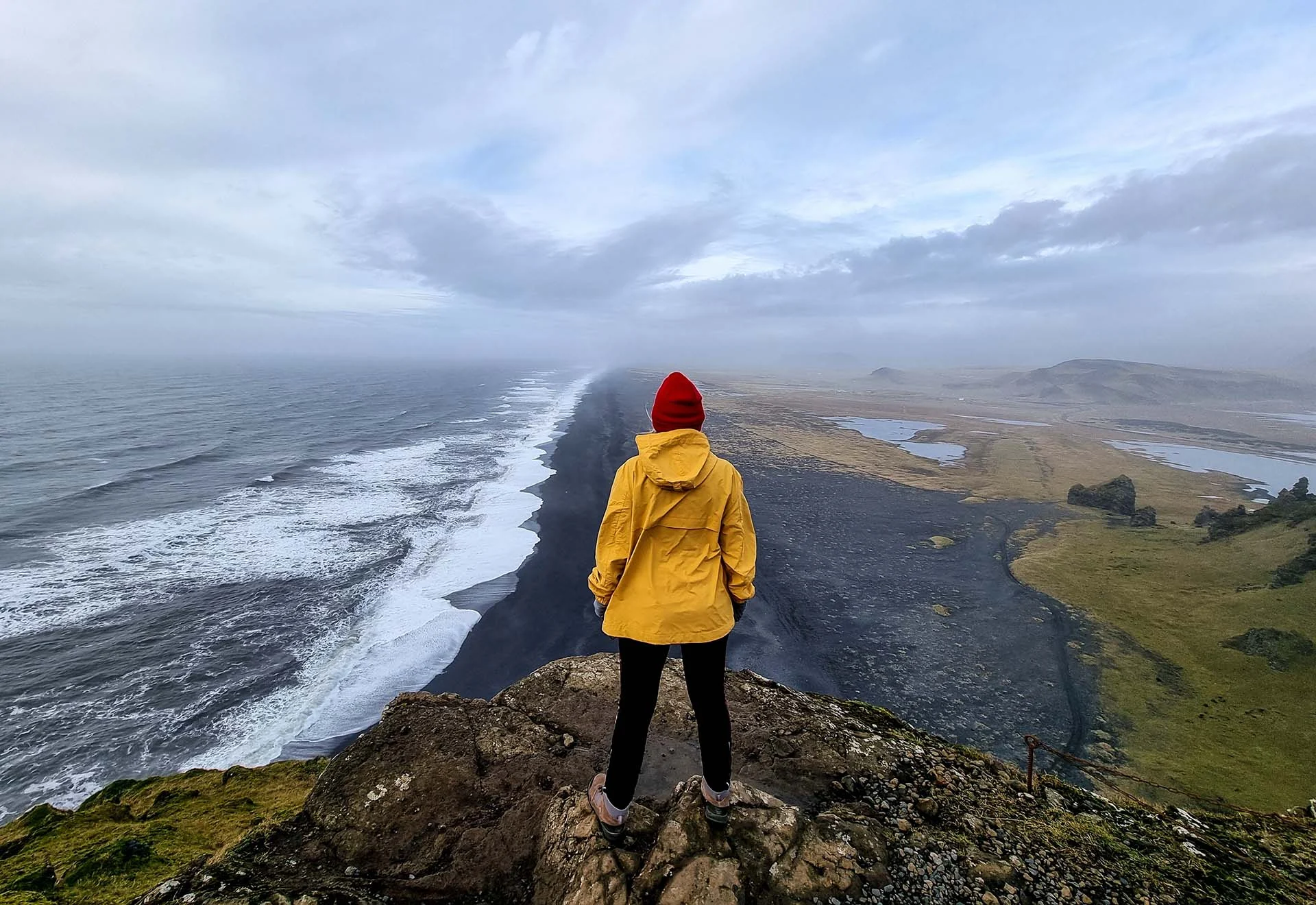 reynisfjara woman