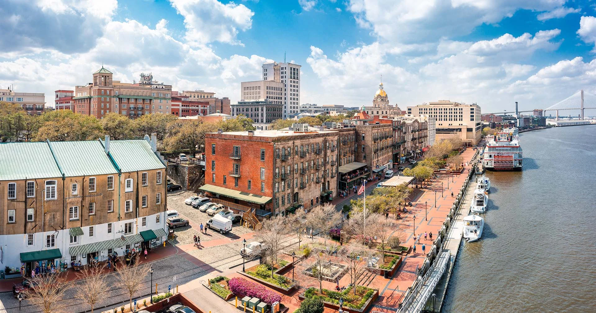 savannah georgia factors river st. pano