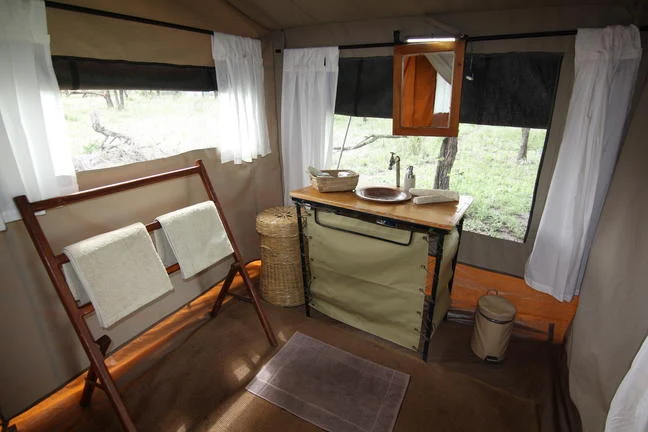 serengeti wilderness camp bathroom hi res | Solo Travel For Women | Sisterhood Travels Group Tours