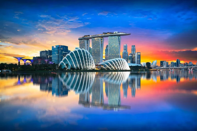 Singapore Skyline Dusk