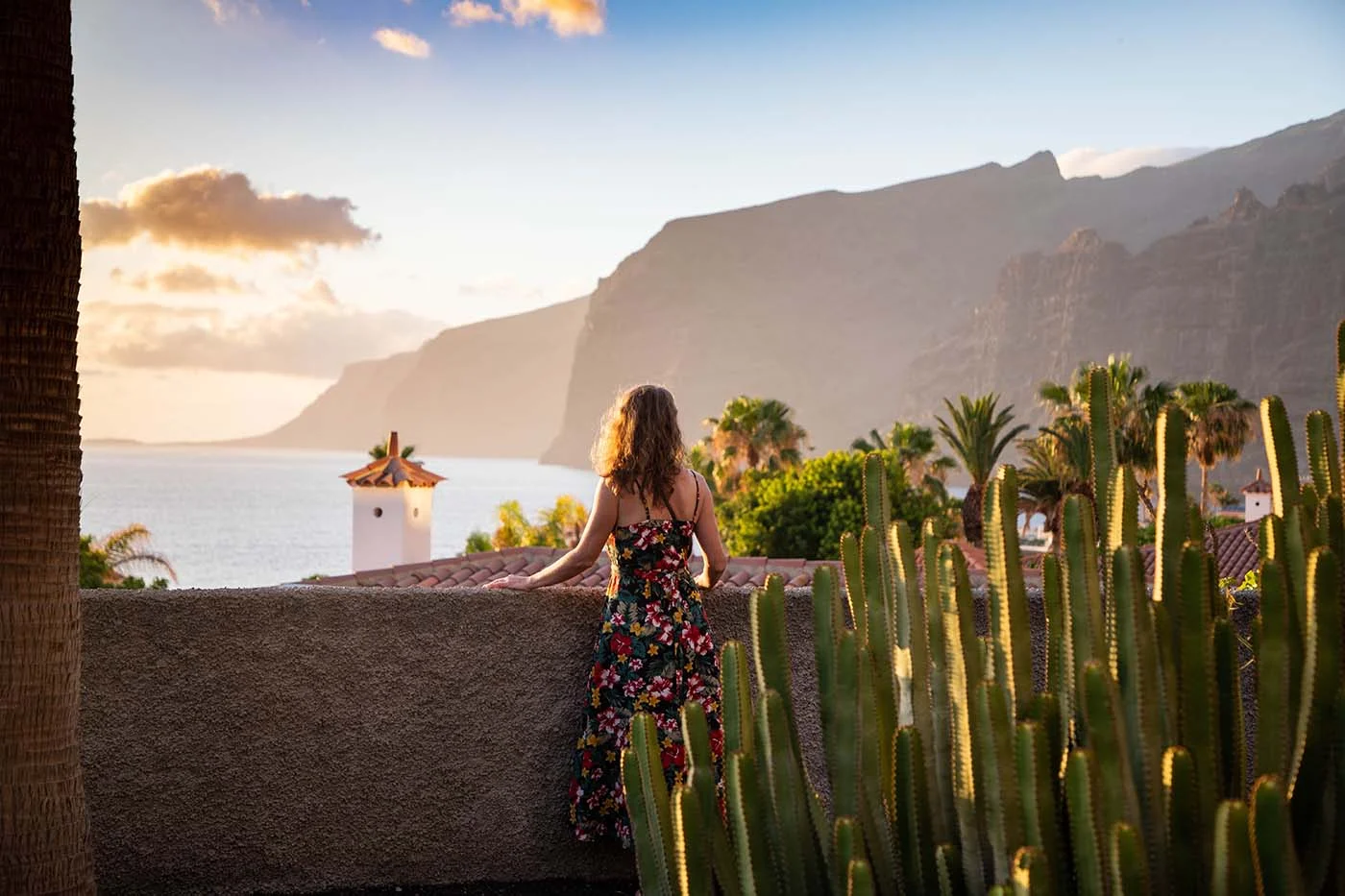 tenerife sunset woman