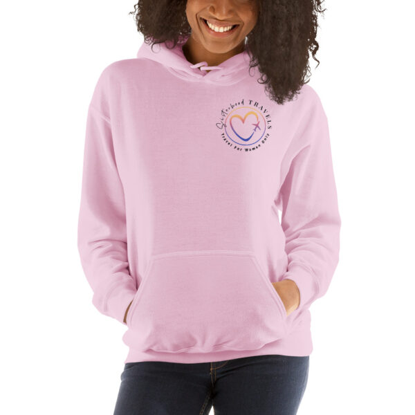 unisex heavy blend hoodie light pink front 64931863e60b0 | Solo Travel For Women | Sisterhood Travels Group Tours
