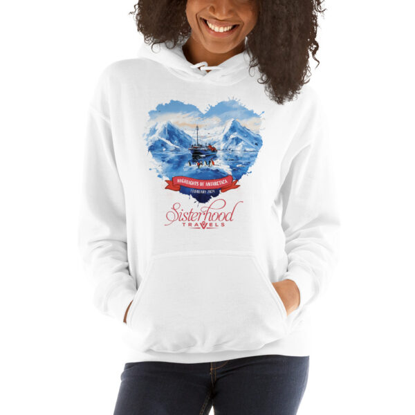 unisex heavy blend hoodie white front 654fd2124121d | Solo Travel For Women | Sisterhood Travels Group Tours