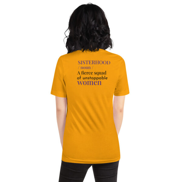 unisex staple t shirt gold back 649314909863f | Solo Travel For Women | Sisterhood Travels Group Tours