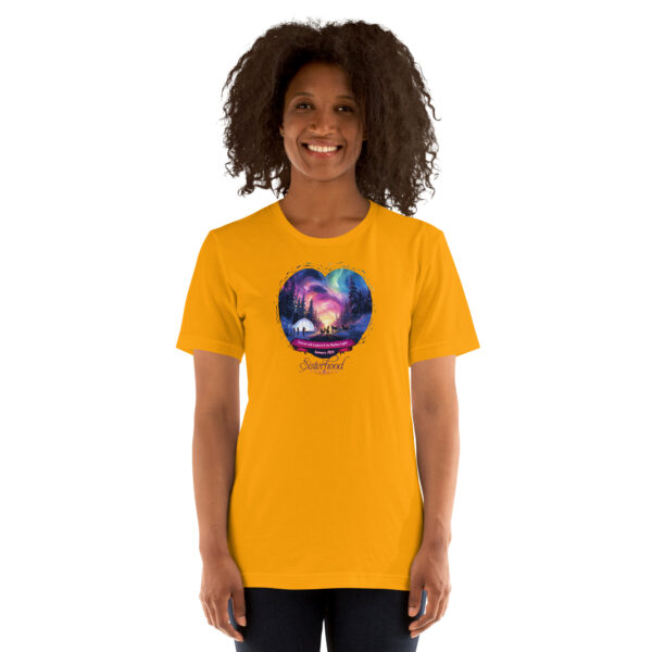 unisex staple t shirt gold front 655e2d2f8aa38 | Solo Travel For Women | Sisterhood Travels Group Tours