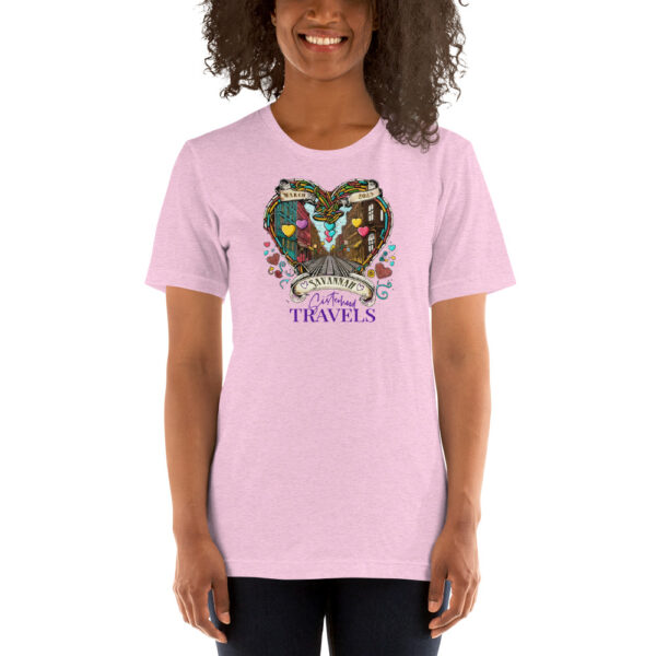 unisex staple t shirt heather prism lilac front 64930e8c4a8a1 | Solo Travel For Women | Sisterhood Travels Group Tours