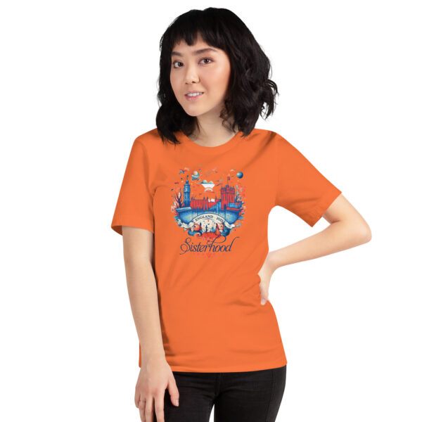 unisex staple t shirt orange front 649dc3e32173c | Solo Travel For Women | Sisterhood Travels Group Tours