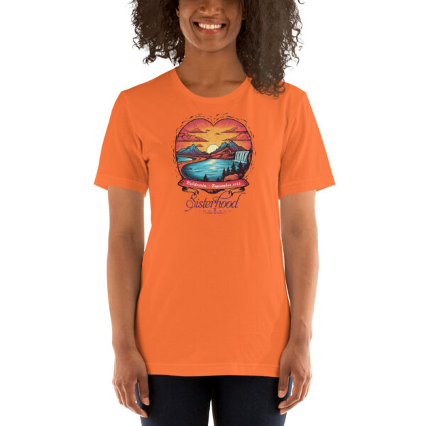 unisex staple t shirt orange front 64b54edf73c2e | Solo Travel For Women | Sisterhood Travels Group Tours