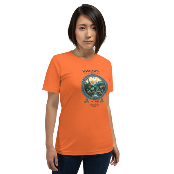 unisex staple t shirt orange front 66045a01bc45d | Solo Travel For Women | Sisterhood Travels Group Tours