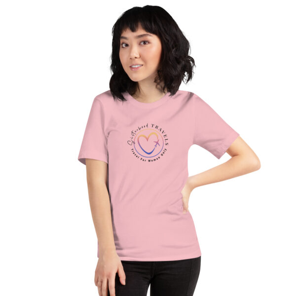 unisex staple t shirt pink front 64931490a9558 | Solo Travel For Women | Sisterhood Travels Group Tours