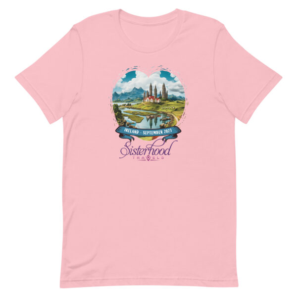 unisex staple t shirt pink front 64d3a0d4bfffc | Solo Travel For Women | Sisterhood Travels Group Tours