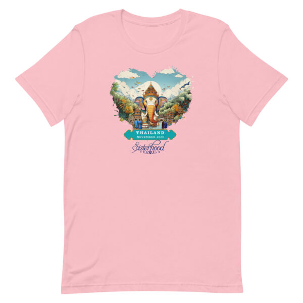 unisex staple t shirt pink front 6514712da1149 | Solo Travel For Women | Sisterhood Travels Group Tours