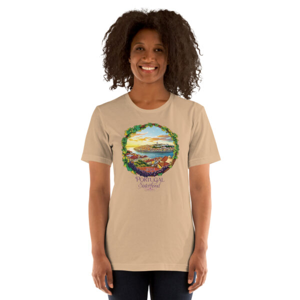 unisex staple t shirt tan front 66bcc627e2ed5 | Solo Travel For Women | Sisterhood Travels Group Tours