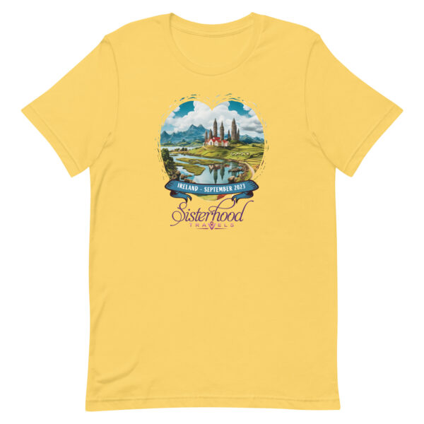 unisex staple t shirt yellow front 64d3a0d4c2769 | Solo Travel For Women | Sisterhood Travels Group Tours