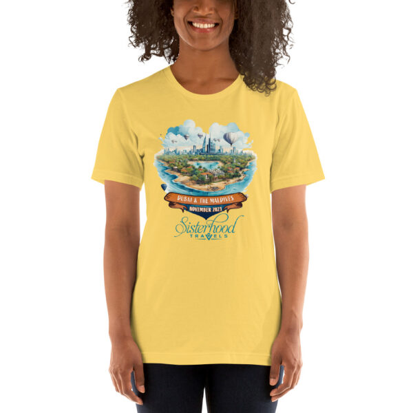 unisex staple t shirt yellow front 650334446dc38 | Solo Travel For Women | Sisterhood Travels Group Tours
