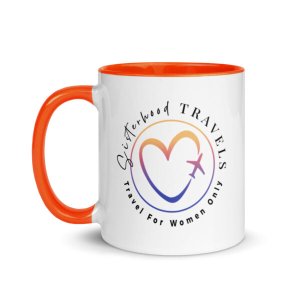 white ceramic mug with color inside orange 11oz left 64931577e421c | Solo Travel For Women | Sisterhood Travels Group Tours