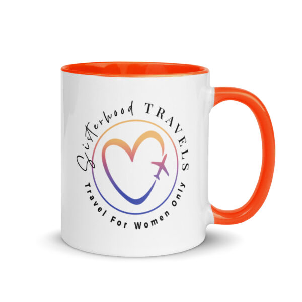 white ceramic mug with color inside orange 11oz right 64931577e41a2 | Solo Travel For Women | Sisterhood Travels Group Tours