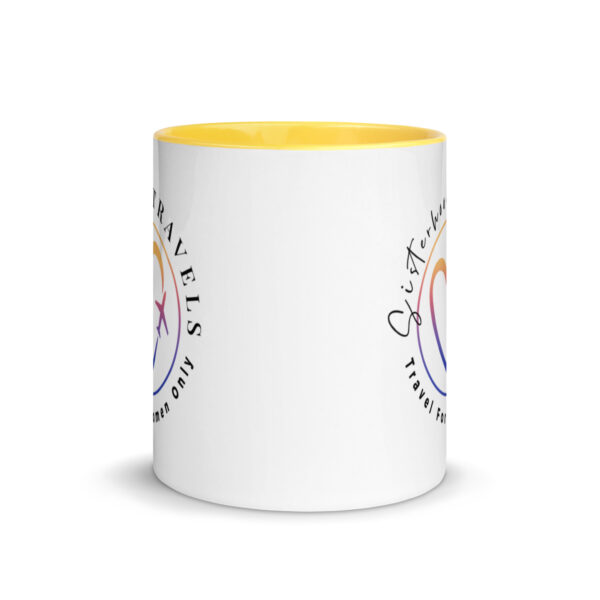 white ceramic mug with color inside yellow 11oz front 64931577e3119 | Solo Travel For Women | Sisterhood Travels Group Tours
