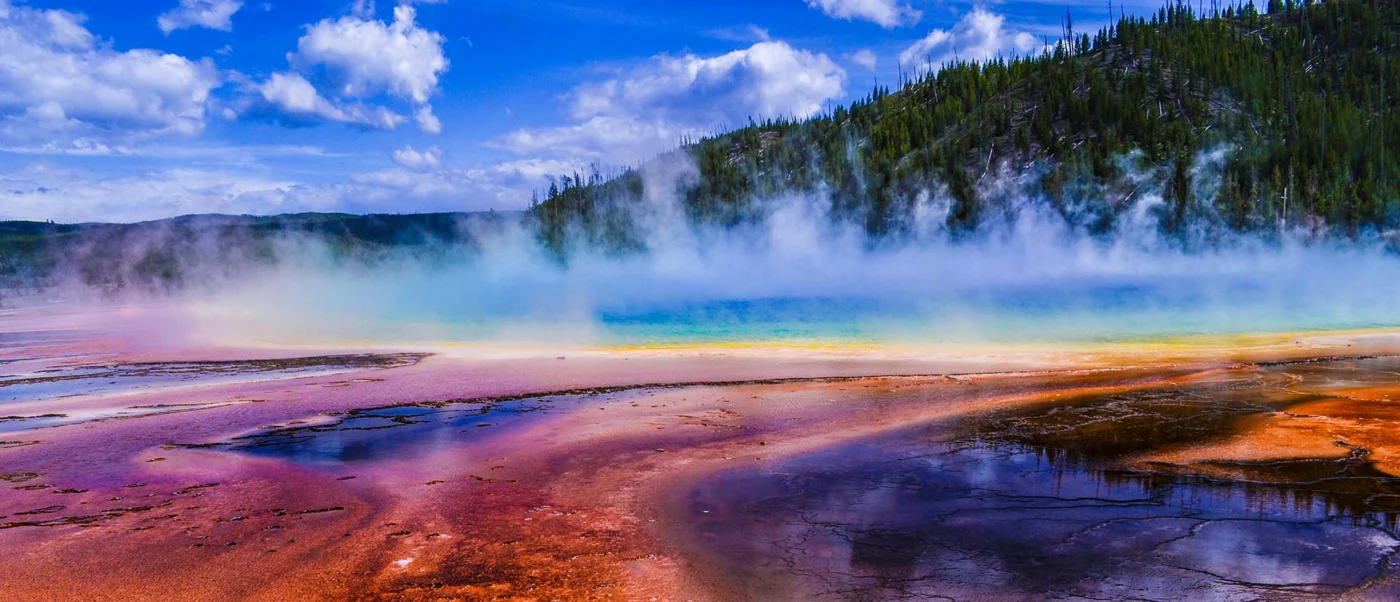 yellowstone prismatic spring 1400 | Solo Travel For Women | Sisterhood Travels Group Tours